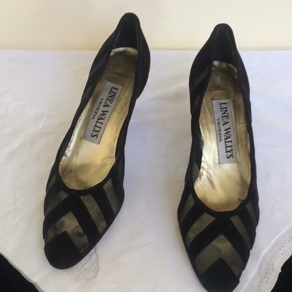 Linea Wallys Black Shoes Size7 - Picture 2 of 12